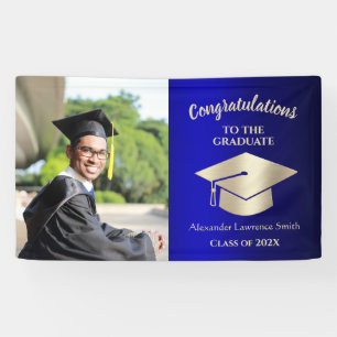 Class of 2022 Congratulations Graduate Blue Gold Banner