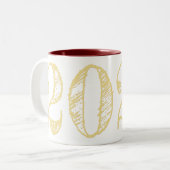 Class of 2022 Faux Gold Typography Coffee Tea Mug (Front Left)