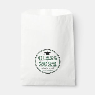 Class Of 2022 Favor Bags (Emerald Green In Lights)