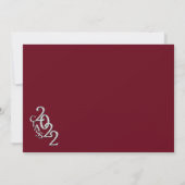 Class of 2022 Grad Silver and Burgundy Invitation (Back)