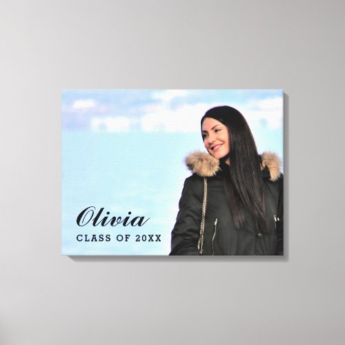 Class of 2022 Graduate Custom Photo Graduation  Ca Canvas Print