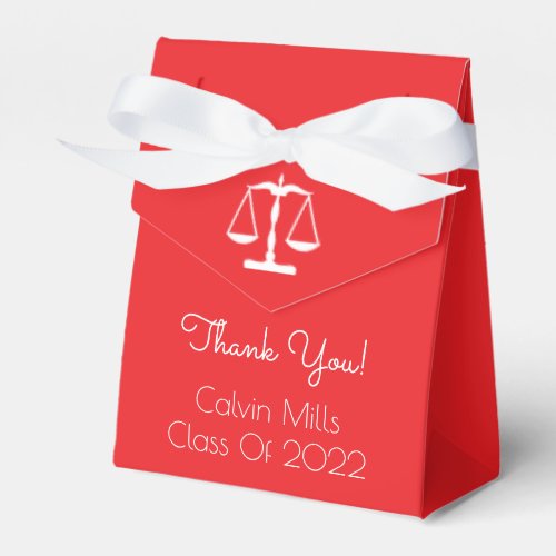 Class Of 2022 Graduation Favor Boxes Red