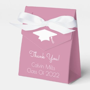Class Of 2022 Graduation Favor Boxes (rose Pink) by WindyCityStationery at Zazzle