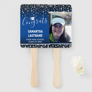 Class of 2022 Graduation Name and School One Photo Hand Fan