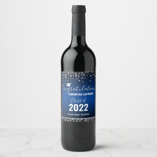 Class of 2022 Graduation Name and School Wine Label