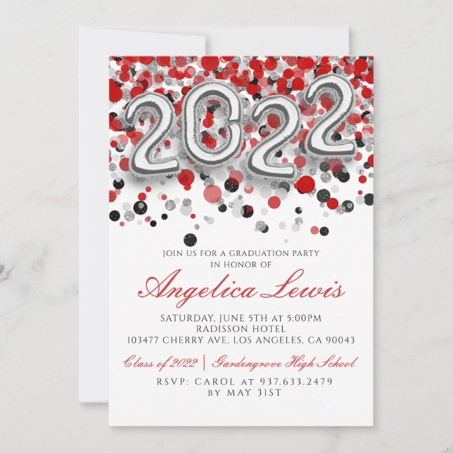 Class of 2022 Graduation Party Invitation (Front)