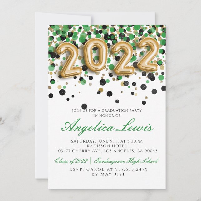 Class of 2022 Graduation Party Invitation (Front)