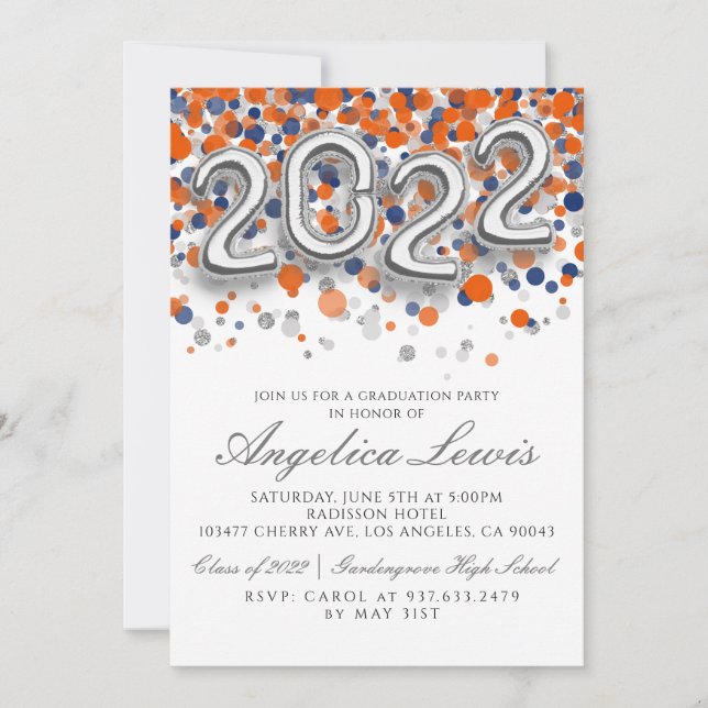 Class of 2022 Graduation Party Invitation (Front)