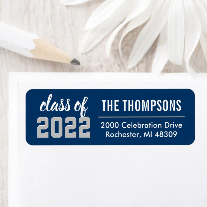 Graduation Announcement Class of 2019 Personalized Return Address Labels 