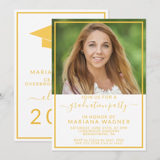 Class of 2022 Photo High School Graduation Party I Invitation (Front/Back)