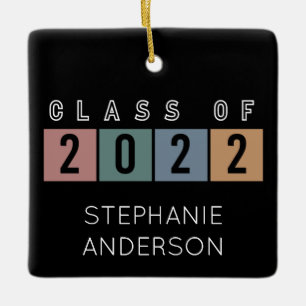 Class of 2022 School College graduation gifts Ceramic Ornament