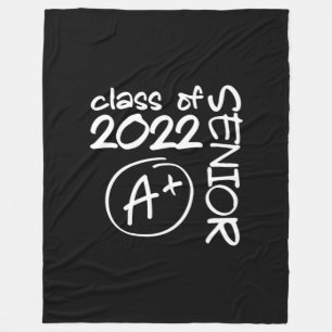Class Of 2022 Senior A+ Graduation Fleece Blanket