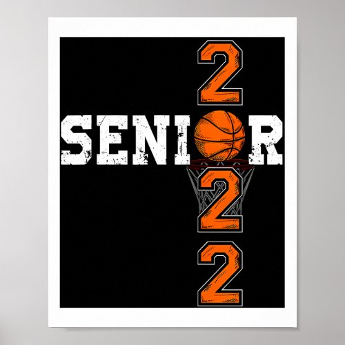 Class Of 2022 Senior Night Basketball Poster