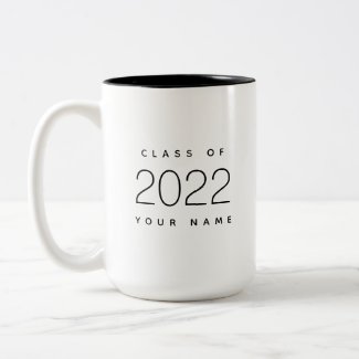 Class of 2022 Simple Modern Custom Black and White