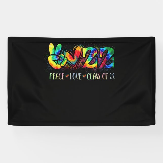 Class Of 2022 Tie Dye Senior Graduation Class Banner (Horizontal)