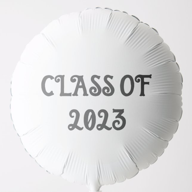 Class of 2023 Black Graduation College Party Balloon (Front)