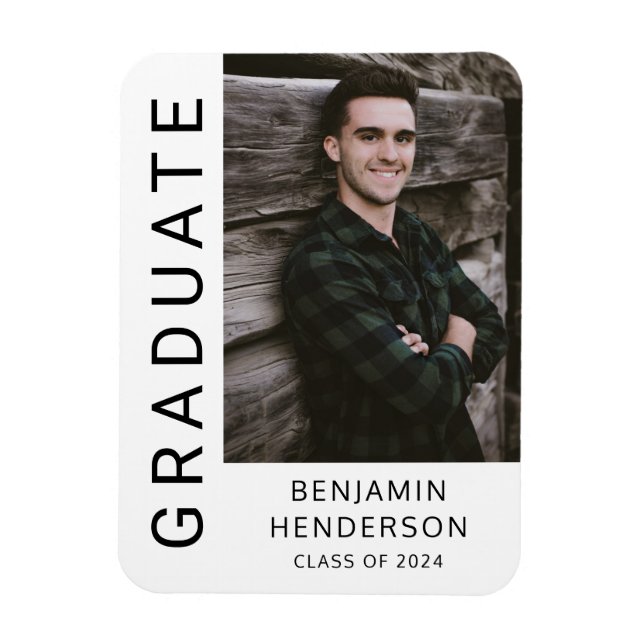 Class Of 2023 Boy Graduation Photo  Magnet (Vertical)