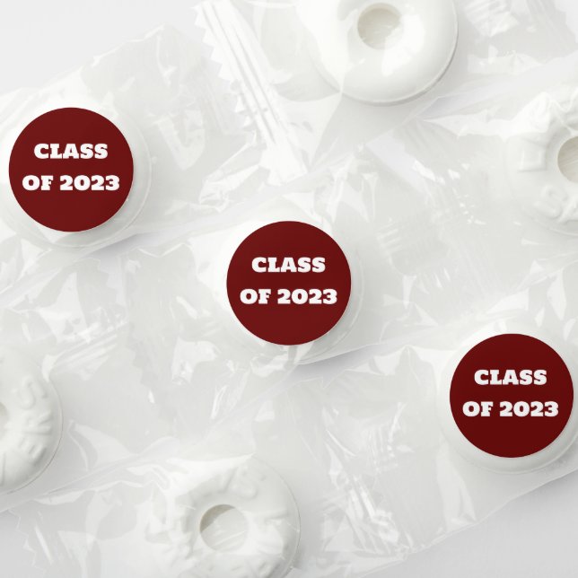 Class of 2023 Burgundy Text Graduation College Life Saver® Mints (Assorted)