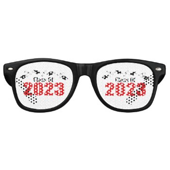 Class Of 2023 Caps And Diplomas (red) Retro Sunglasses by LushLaundry at Zazzle