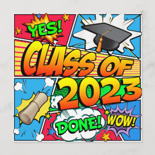 Class of 2023 Comic Book Invitation