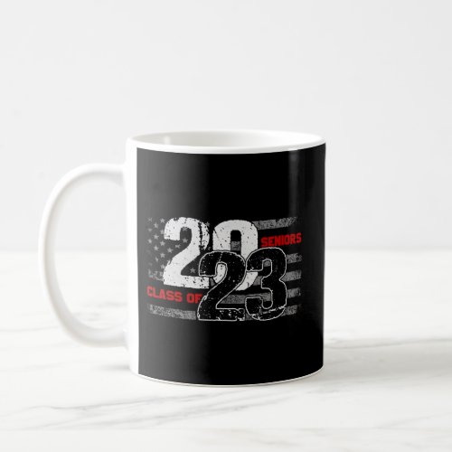 Class Of 2023 Distressed American Flag Seniors Coffee Mug