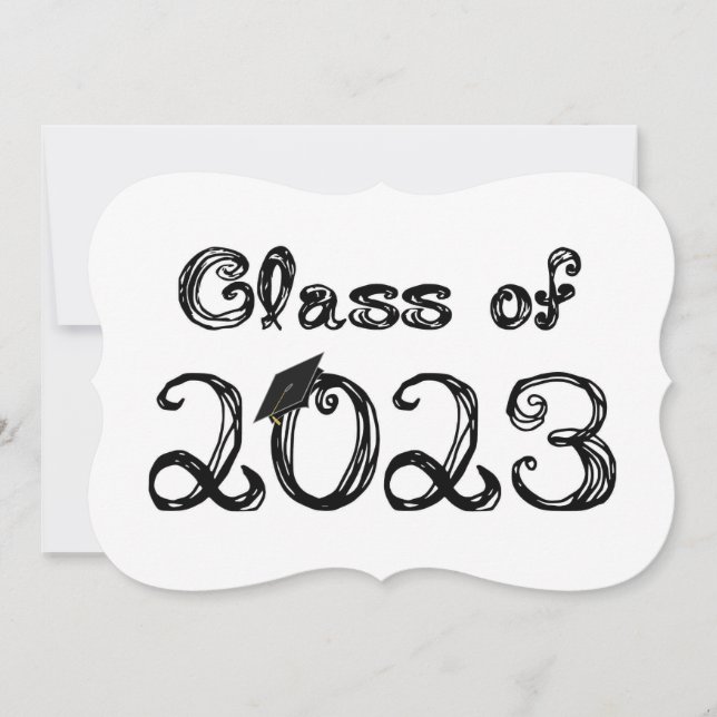 Class of 2023 Fabric Font Graduation Cap (Front)