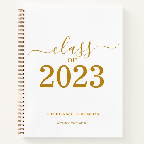 Class of 2023 Gold Script Graduation Guest Notebook