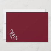 Class of 2023 Grad Silver and Burgundy Invitation (Back)