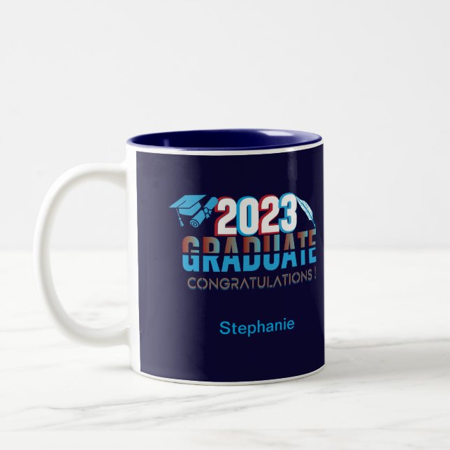 Class of 2023 graduate Design Two-Tone Coffee Mug (Left)