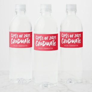 Graduation Water Bottle Labels