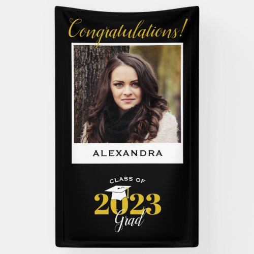 Class of 2023 Graduate Photo Black Vertical Banner