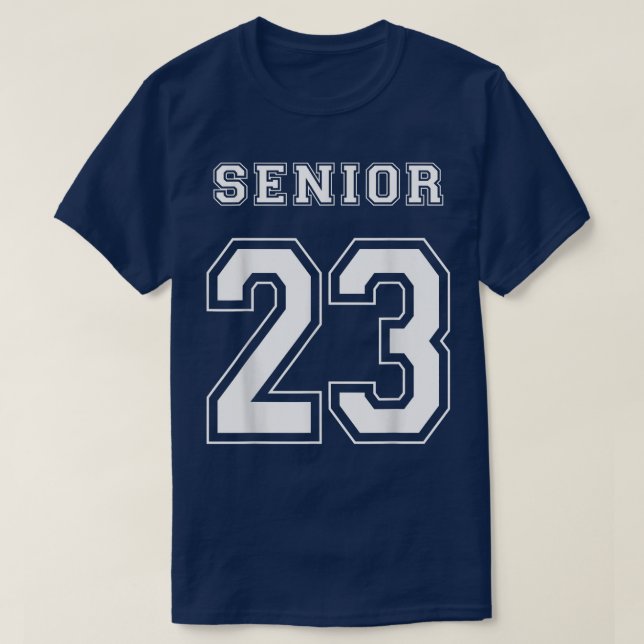 Class of 2023 Graduating Senior Jersey Style  T-Shirt (Design Front)