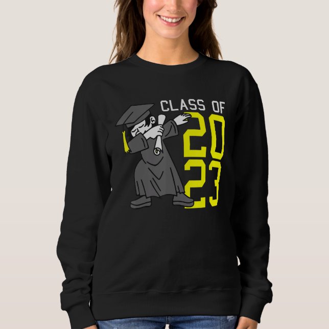 Class Of 2023 Graduation Cool Dabbing Graduate Gra Sweatshirt (Front)
