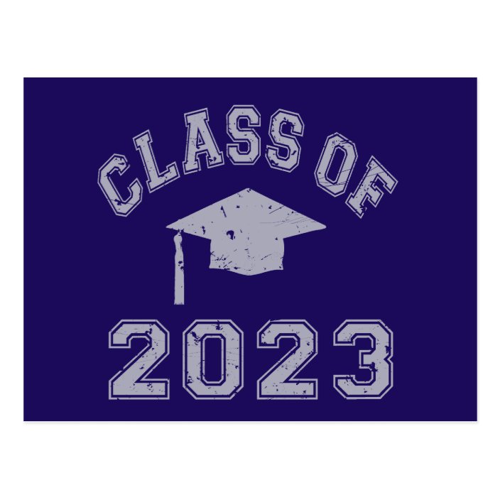 Class Of 2023 Graduation Grey 2 Postcard