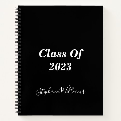Class Of 2023 Graduation Monograms Gift Simple Notebook