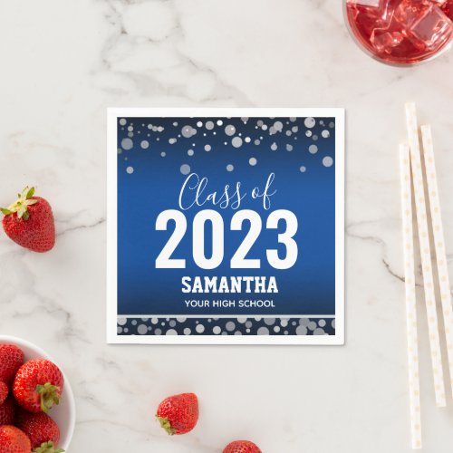 Class of 2023 Graduation Name and School Napkins