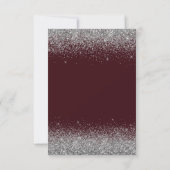 Class of 2023 Graduation Party Silver Burgundy Invitation (Back)