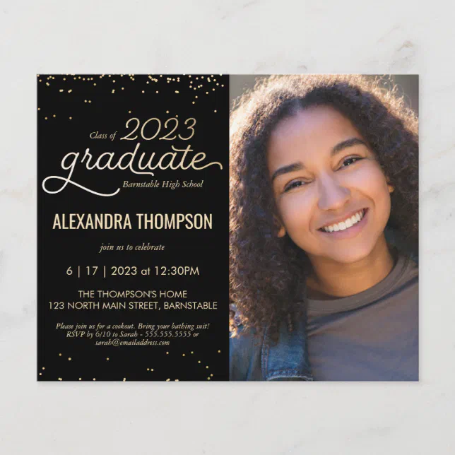 Class of 2023 Graduation Photo Invite Paper Sheet | Zazzle