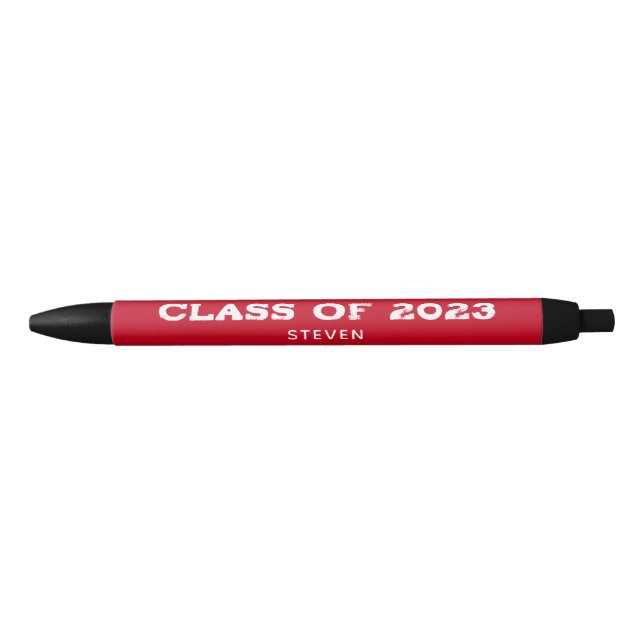 Class of 2023 Graduation Red Custom Name Pen (Front)