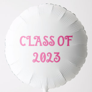 Class of 2023 Hot Pink Graduation College Party Balloon
