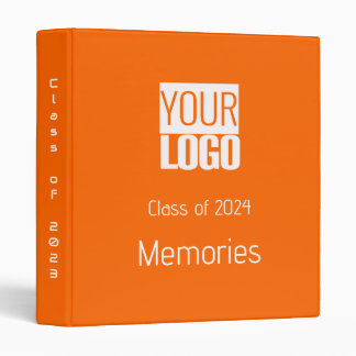 Class of 2023 in neon orange - add logo 3 Ring Binder