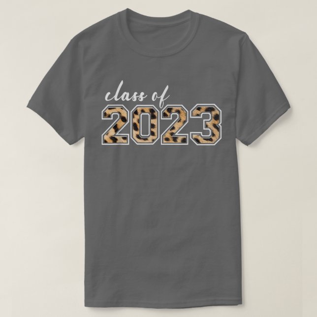 Class of 2023 Leopard Womens Girls Seniors 2023  T-Shirt (Design Front)