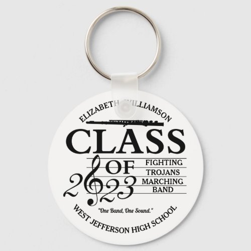 Class of 2023 Marching Band Flute Keychain