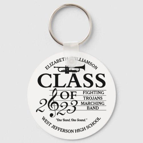 Class of 2023 Marching Band Trumpet Keychain