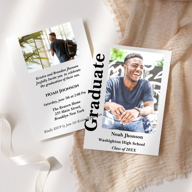 Class of 2023 Modern Boy graduation Invitation (Creator Uploaded)