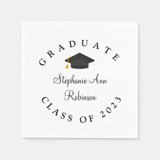Class Of 2023 Modern Graduation Party  Napkins (Front)