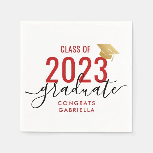 Class of 2023 Modern Graduation Party Napkins