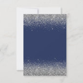 Class of 2023 Navy Blue Silver Graduation Party Invitation (Back)