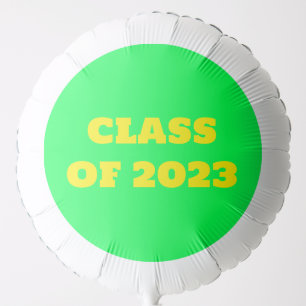 Class of 2023 Neon Green Graduation College Party Balloon