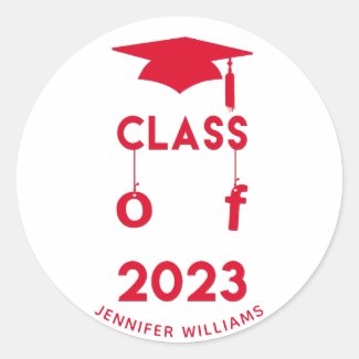 Class of 2023  - Personalized Red Graduation
